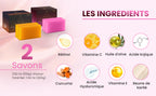 Savon Éclaircissant Naturel Curcuma & Kojique – Pack de 2 Barres aux Vitamines et Complexe Japonais